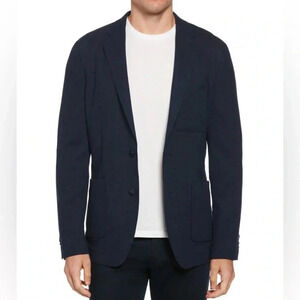 PERRY ELLIS PORTFOLIO SLIM FIT NAVY BLUE WOOLBLEND KIDS BLAZER XL